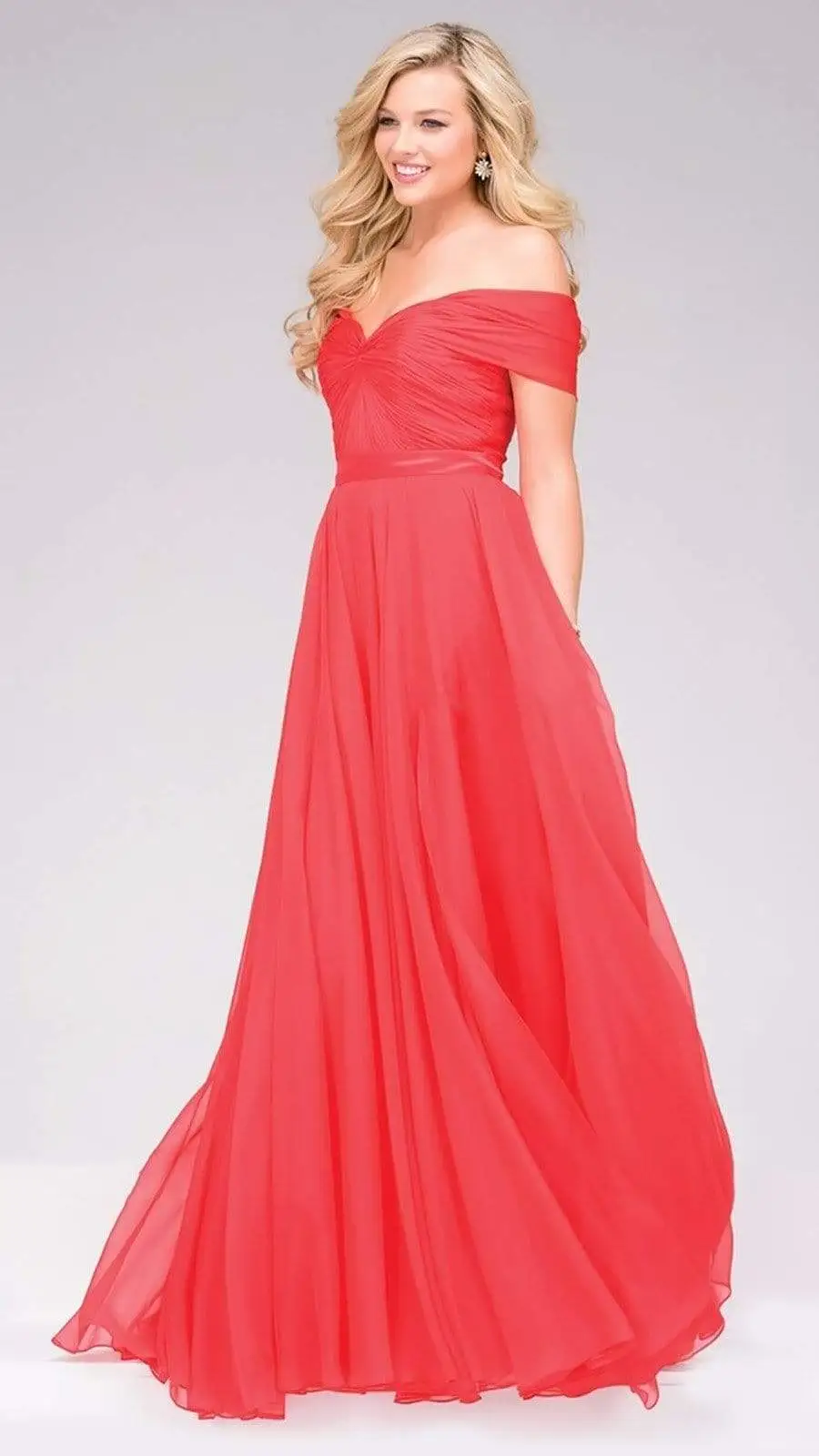 Jovani - Off The Shoulder Long Chiffon Prom Dress 42003 1 Jovani - Off The Shoulder Long Chiffon Prom Dress 42003