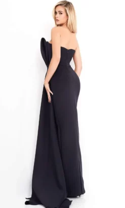 Jovani - Strapless Bow Accent Long Sheath Evening Gown 1092SC - 1 Pc White In Size 2 Available -Hot Sale WEDDING Store jovani strapless bow accent long sheath evening gown 1092sc 1 pc white in size 2 available ccsale 2 white 28156585050195