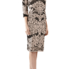 JS Collections - 866225 Quarter Sleeve Soutache Sheath Dress