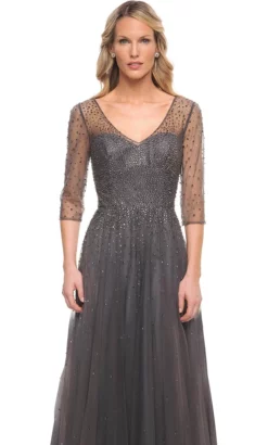 La Femme - 24894 Sheered And Sequined Evening Gown 11 La Femme - 24894 Sheered And Sequined Evening Gown -Hot Sale WEDDING Store la femme 24894 sheered and sequined evening gown evening dresses 31779104129107