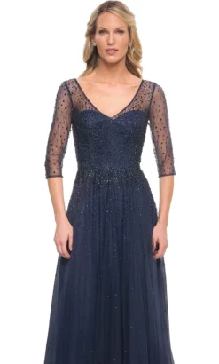 La Femme - 24894 Sheered And Sequined Evening Gown 14 La Femme - 24894 Sheered And Sequined Evening Gown -Hot Sale WEDDING Store la femme 24894 sheered and sequined evening gown evening dresses 31779124346963