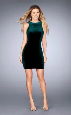 La Femme - 25007 High Neck Sheath Dress