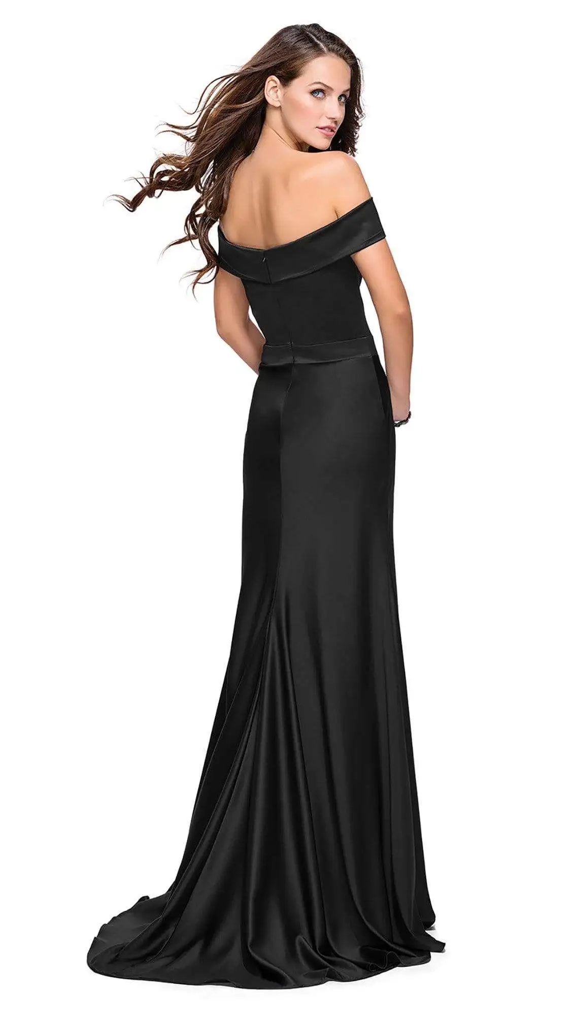 La Femme - 25579 Fitted Off Shoulder Trumpet Gown 2 La Femme - 25579 Fitted Off Shoulder Trumpet Gown - Image 2