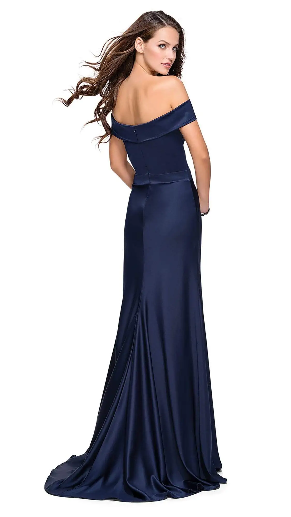 La Femme - 25579 Fitted Off Shoulder Trumpet Gown 4 La Femme - 25579 Fitted Off Shoulder Trumpet Gown - Image 4