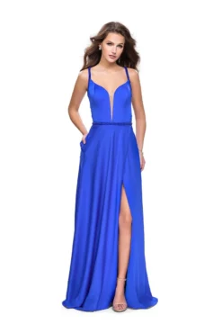 La Femme - 26329 Deep Sweetheart Neck Satin A-line Gown -Hot Sale WEDDING Store la femme 26329 deep sweetheart neck satin a line gown prom dresses 00 sapphire blue 5514712514617