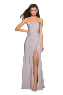 La Femme - 26794 Strapless Sweetheart Neckline Gown With High Slit -Hot Sale WEDDING Store la femme 26794 strapless sweetheart neckline gown with high slit bridesmaid dresses 00 silver 28927586697299