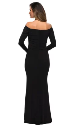 La Femme - 28054 Off Shoulder Long Sleeves Dress 3 La Femme - 28054 Off Shoulder Long Sleeves Dress -Hot Sale WEDDING Store la femme 28054 off shoulder long sleeves dress mother of the bride dresses 14456566153299