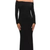 La Femme - 28054 Off Shoulder Long Sleeves Dress