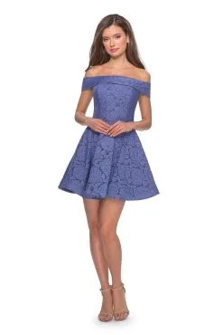 La Femme - 28122 Off Shoulder Short Lace Dress 10 La Femme - 28122 Off Shoulder Short Lace Dress -Hot Sale WEDDING Store la femme 28122 off shoulder short lace dress homecoming dresses 00 periwinkle 11984167698515