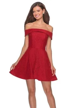 La Femme - 28122 Off Shoulder Short Lace Dress 15 La Femme - 28122 Off Shoulder Short Lace Dress -Hot Sale WEDDING Store la femme 28122 off shoulder short lace dress homecoming dresses 11984167567443