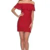 La Femme - 28147 Ruffled Off-Shoulder Cocktail Dress
