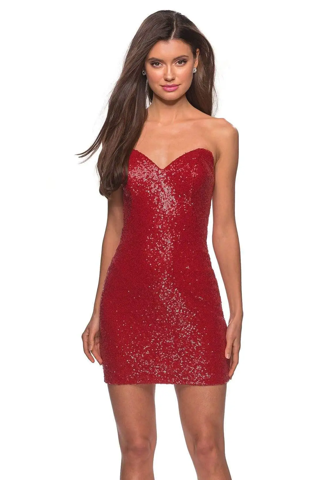 La Femme - 28229 Strapless Sweetheart Short Dress 11 La Femme - 28229 Strapless Sweetheart Short Dress - Image 11