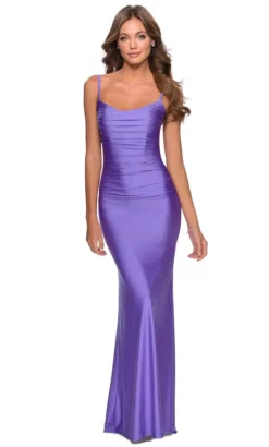 La Femme - 28398 Ruched Scoop Sheath Dress -Hot Sale WEDDING Store la femme 28398 ruched scoop sheath dress bridesmaid dresses 00 periwinkle 31762693783635