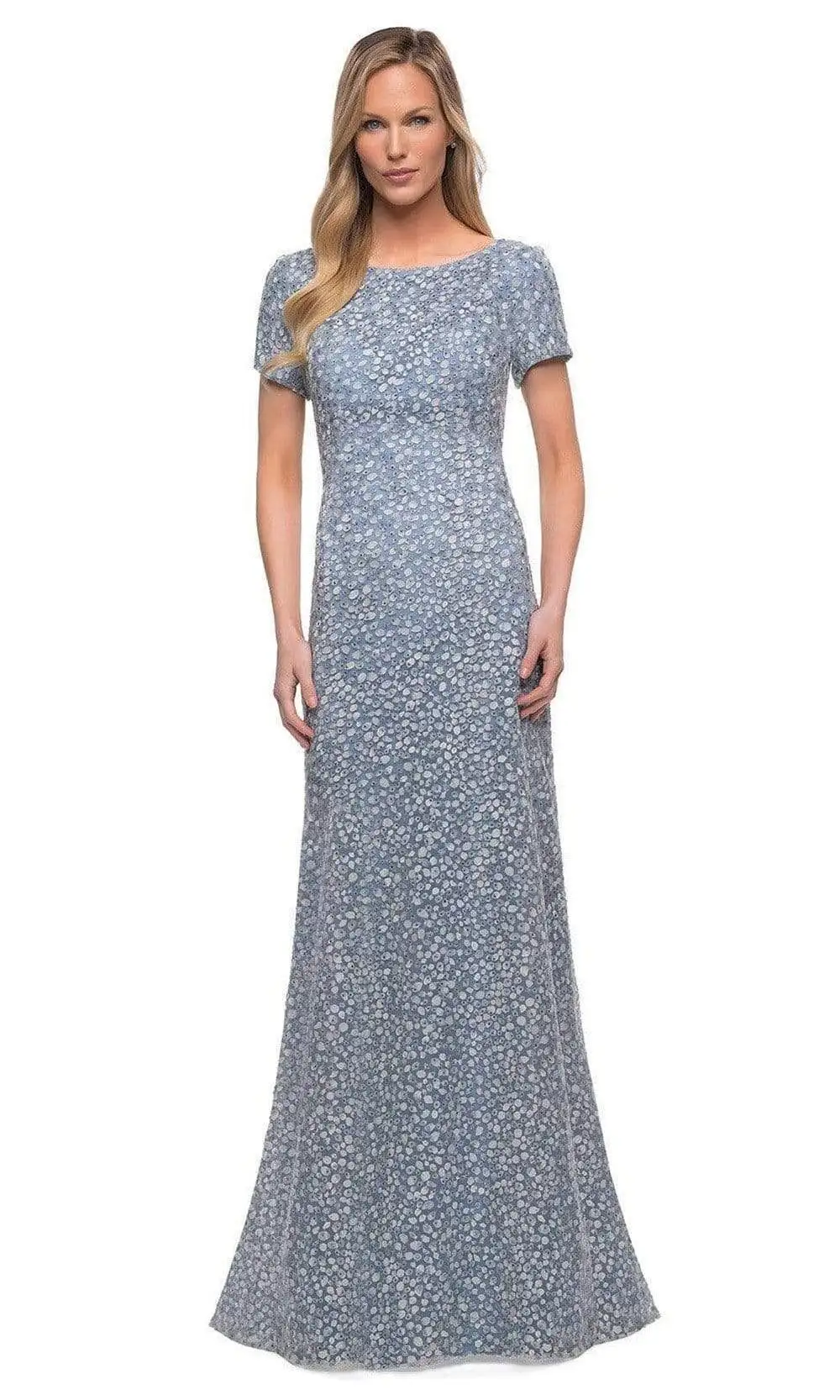 La Femme - 29134 Modest Embroidered A-line Dress 1 La Femme - 29134 Modest Embroidered A-line Dress
