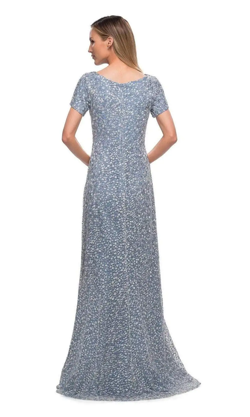 La Femme - 29134 Modest Embroidered A-line Dress 2 La Femme - 29134 Modest Embroidered A-line Dress - Image 2