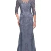 La Femme - 29226 Embroidered Tulle Sheath Gown