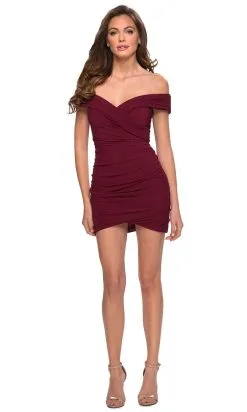 La Femme - 29486 Ruched Off Shoulder Sheath Homecoming Dress 8 La Femme - 29486 Ruched Off Shoulder Sheath Homecoming Dress -Hot Sale WEDDING Store la femme 29486 ruched off shoulder sheath homecoming dress homecoming dresses 00 burgundy 28652228837459
