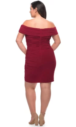 La Femme 29521 - Ruched Cocktail Dress -Hot Sale WEDDING Store la femme 29521 ruched cocktail dress special occasion dress 30211075965011