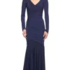 La Femme 30010 - Ruched Jersey Evening Dress