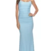 La Femme 31414 - Spaghetti Strap Beaded Long Dress