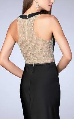 La Femme Halter Neck Hour Glass Illusion Jersey Prom Dress 23931SC - 1 Pc Sapphire Blue In Size 6 Available -Hot Sale WEDDING Store la femme halter neck hour glass illusion jersey prom dress 23931sc 1 pc sapphire blue in size 6 available ccsale 7685831327827