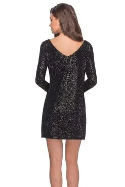 La Femme - Sequin Embellished Long Sleeves Dress 28194SC -Hot Sale WEDDING Store la femme sequin embellished long sleeves dress 28194sc ccsale 13864731574355
