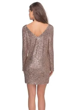 La Femme - Sequin Embellished Long Sleeves Dress 28194SC -Hot Sale WEDDING Store la femme sequin embellished long sleeves dress 28194sc ccsale 15289861013587