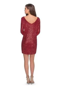 La Femme - Sequin Embellished Long Sleeves Dress 28194SC -Hot Sale WEDDING Store la femme sequin embellished long sleeves dress 28194sc ccsale 31387932164179