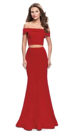 La Femme Two-Piece Fold-Over Off Shoulder Jersey Gown 25578SC - 1 Pc Navy In Size 2 Available -Hot Sale WEDDING Store la femme two piece fold over off shoulder jersey gown 25578sc 1 pc navy in size 2 available ccsale 2 navy 14291740885075