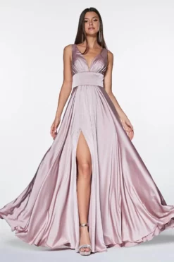 Ladivine 7469 Satin A-Line Dress -Hot Sale WEDDING Store ladivine 7469 satin a line dress bridesmaid dresses 2 dark mauve 31791715450963