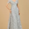 Lara Dresses 29193 - Short Sleeve A-Line Evening Gown