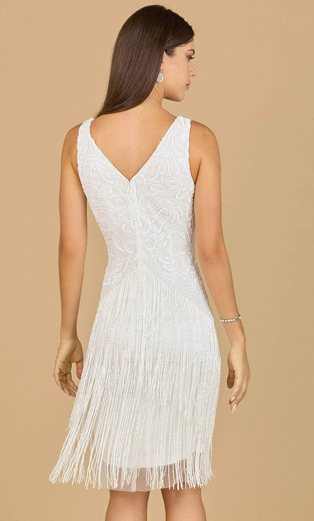 Lara Dresses 51134 - Fringed Skirt Cocktail Dress 2 Lara Dresses 51134 - Fringed Skirt Cocktail Dress - Image 2