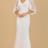 Lara Dresses 51142 - Sheer Cape Formal Dress