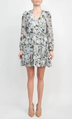 Laundry HU07D29 - Tiered Hem Floral Short Dress