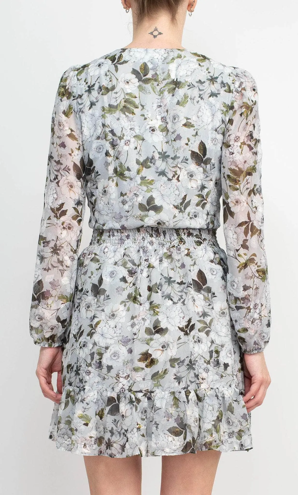 Laundry HU07D29 - Tiered Hem Floral Short Dress 2 Laundry HU07D29 - Tiered Hem Floral Short Dress - Image 2