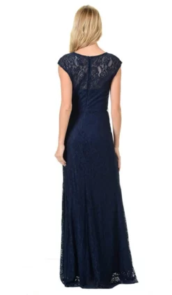 Lenovia - 5157 Cap Sleeve Draped Lace Long Sheath Dress 15 Lenovia - 5157 Cap Sleeve Draped Lace Long Sheath Dress -Hot Sale WEDDING Store lenovia 5157 cap sleeve draped lace long sheath dress bridesmaid dresses 6207293816889