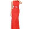 Lenovia - 5169 Crystal Beaded Lace Trumpet Dress