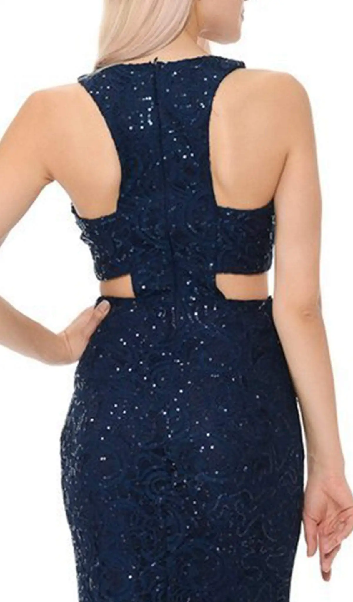 Lenovia - 5170 Lace Plunging V-Neck Evening Dress 5 Lenovia - 5170 Lace Plunging V-Neck Evening Dress - Image 5