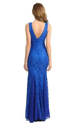 Lenovia - 5172 Sleeveless Glittering Lace Trumpet Gown -Hot Sale WEDDING Store lenovia 5172 sleeveless glittering lace trumpet gown special occasion dress 6205551771705