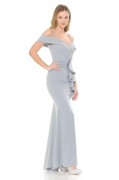 Lenovia - 5206 Ruffle Detailed Off-Shoulder Trumpet Dress 16 Lenovia - 5206 Ruffle Detailed Off-Shoulder Trumpet Dress -Hot Sale WEDDING Store lenovia 5206 ruffle detailed off shoulder trumpet dress bridesmaid dresses 28399234154579