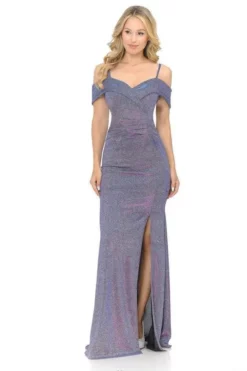 Lenovia - 5213 Metallic Off-Shoulder Trumpet Dress -Hot Sale WEDDING Store lenovia 5213 metallic off shoulder trumpet dress bridesmaid dresses xs purple 28075469701203
