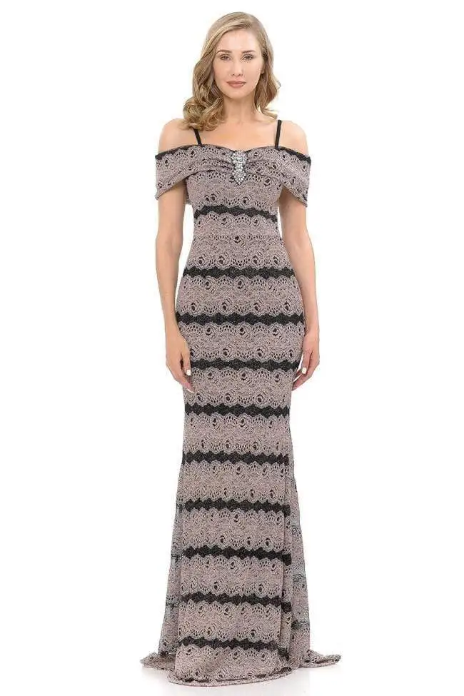 Lenovia - 5216 Lace Off-Shoulder Trumpet Dress 1 Lenovia - 5216 Lace Off-Shoulder Trumpet Dress