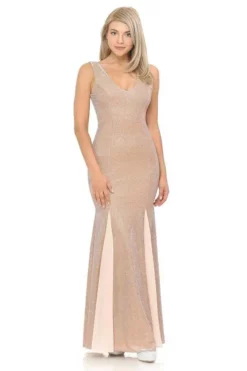 Lenovia - 5218 Plunging V-neck Chiffon Trumpet Dress 9 Lenovia - 5218 Plunging V-neck Chiffon Trumpet Dress -Hot Sale WEDDING Store lenovia 5218 plunging v neck chiffon trumpet dress bridesmaid dresses xs orange 28075520557139