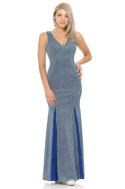 Lenovia - 5218 Plunging V-neck Chiffon Trumpet Dress 11 Lenovia - 5218 Plunging V-neck Chiffon Trumpet Dress -Hot Sale WEDDING Store lenovia 5218 plunging v neck chiffon trumpet dress bridesmaid dresses xs royal 28778140696659