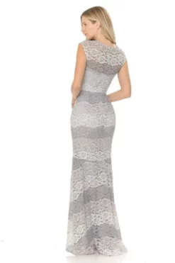 Lenovia - 5221 Sheer Lace Color Block Trumpet Dress 22 Lenovia - 5221 Sheer Lace Color Block Trumpet Dress -Hot Sale WEDDING Store lenovia 5221 sheer lace color block trumpet dress bridesmaid dresses 28778269048915