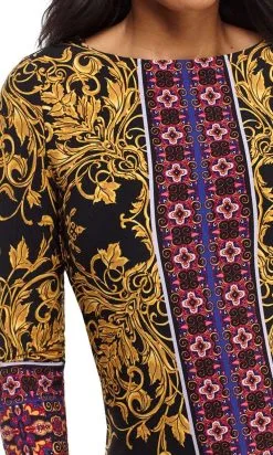 London Times - T4688M Geo Pattern Long Sleeve Short Dress -Hot Sale WEDDING Store london times t4688m geo pattern long sleeve short dress wedding guest 14842316521555