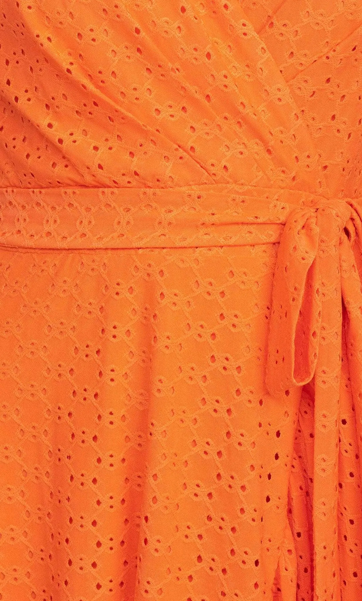 London Times T5649M - Lace A-line Faux Wrap Casual Dress 5 London Times T5649M - Lace A-line Faux Wrap Casual Dress - Image 5