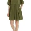 London Times T5795M - Puff Sleeve A-Line Short Dress
