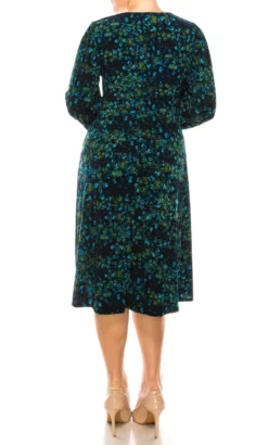 London Times T5953M - Floral Printed Midi Dress -Hot Sale WEDDING Store london times t5953m floral printed midi dress special occasion dress 32270550925395