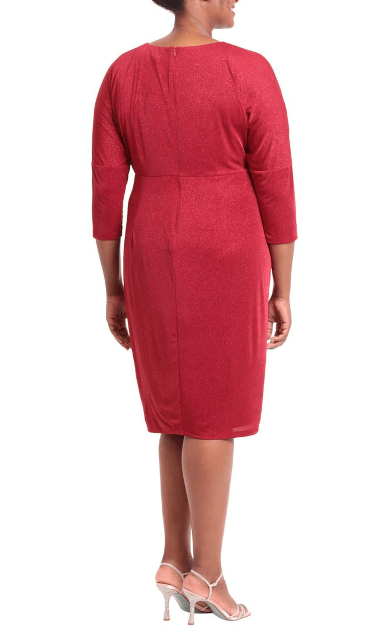 London Times T5978M - Jewel Neck Glitter Formal Dress 4 London Times T5978M - Jewel Neck Glitter Formal Dress - Image 4